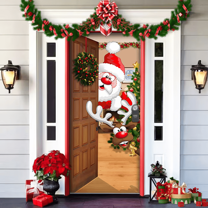Last day 50% OFF🌟2025 Christmas and Halloween front door decoration