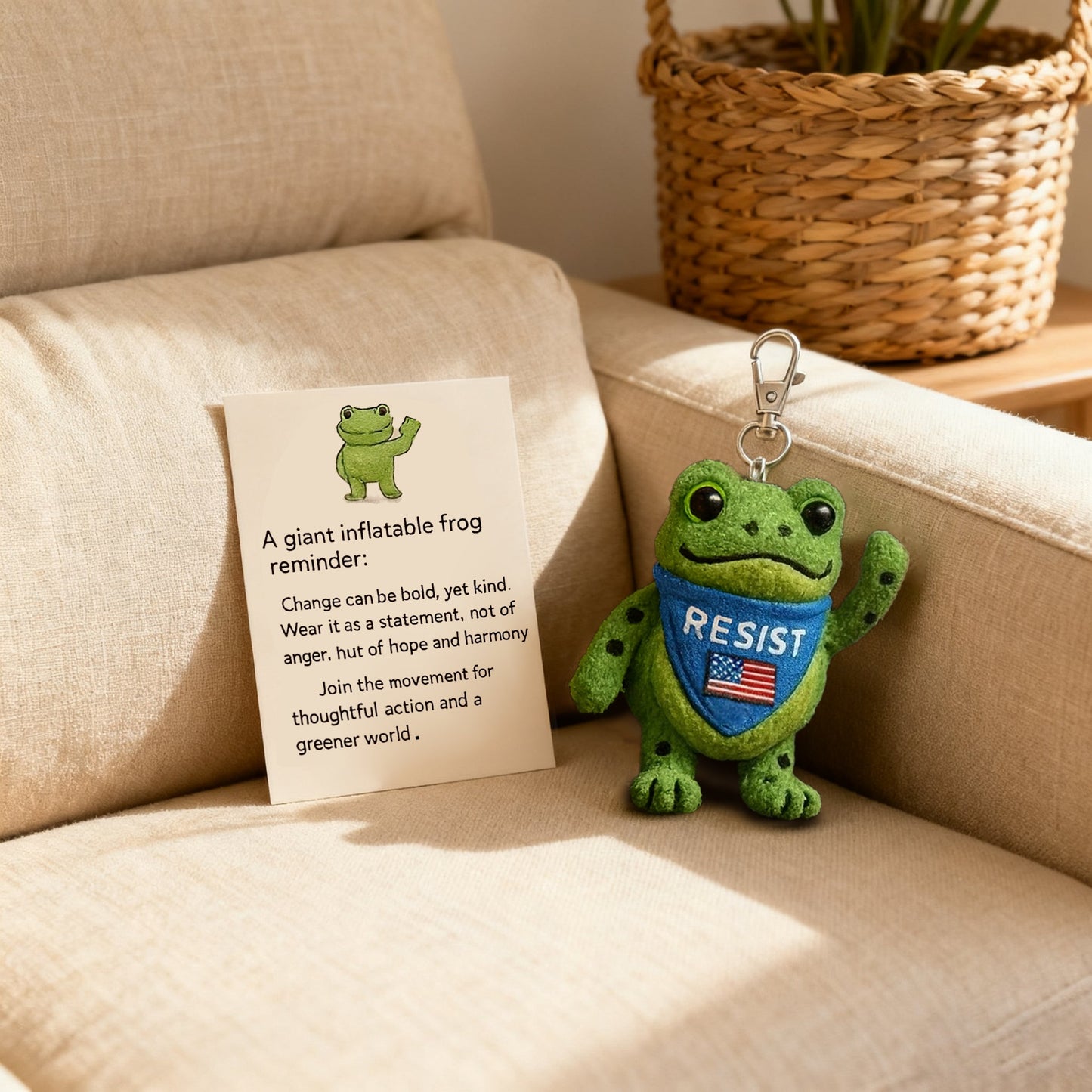 🐸 Portland Frog Reminder Keychain