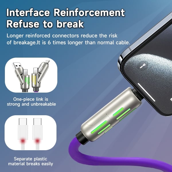 🔥Last Day 49% OFF🔥4-in-1 USB Charging Cable fast charging MAX 60w