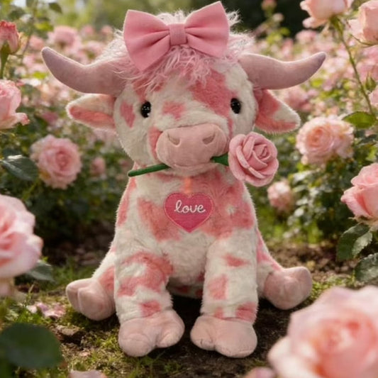 🐮Adorable Pink Highland Cow Plush
