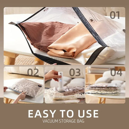 🧳USB Rechargeable Vacuum Storage Bags – Compact Space Saver Set