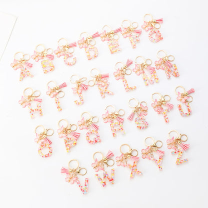 🔥Butterfly Letter Keychain Tassel Design Vibrant Durable Lightweight Gift