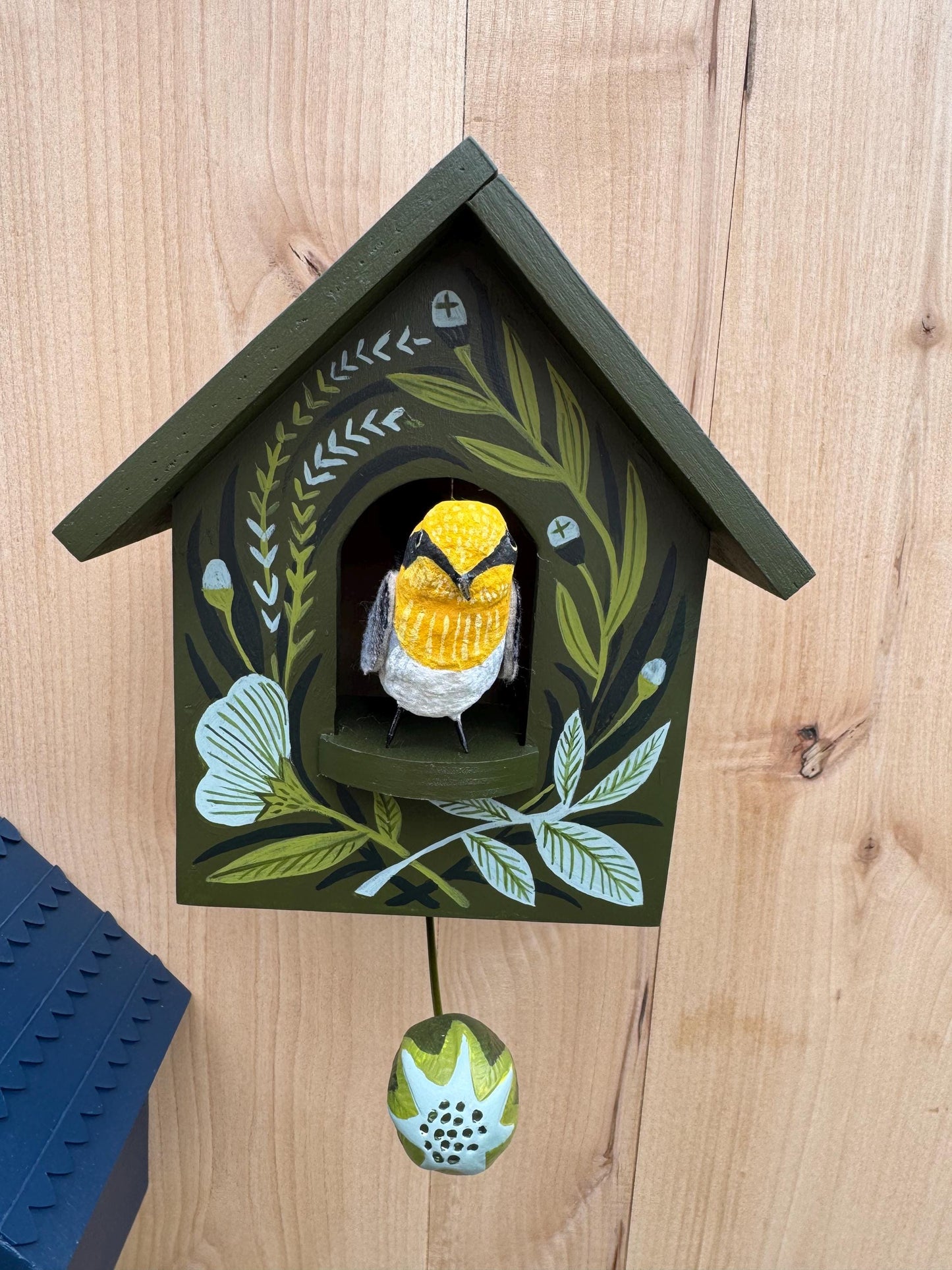 🦉Whimsical Kinetic Art Birdhouse Wall Decor
