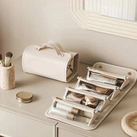 Leather Waterproof Cosmetic Bag