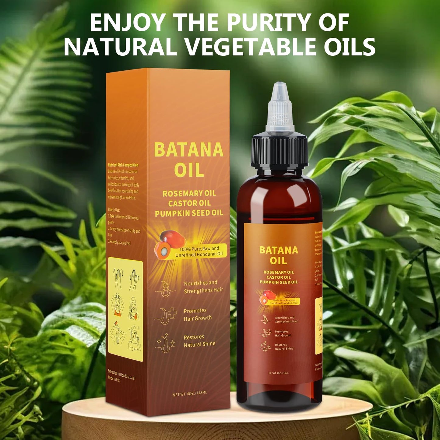 🔥HOT SALE 50% OFF🔥 Natural Batana Hair Revival Formul, 4-in-1 Liquid Batana Oil