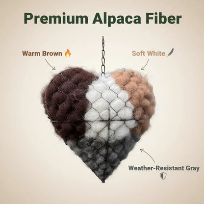 🔥LAST DAY 49% OFF - 🕊️🏡Handmade Natural Alpaca Fiber Bird Nesting Heart❤️A Cozy Gift for Birds