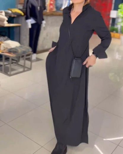 Elise™ – Elegantes und bequemes langes Kleid