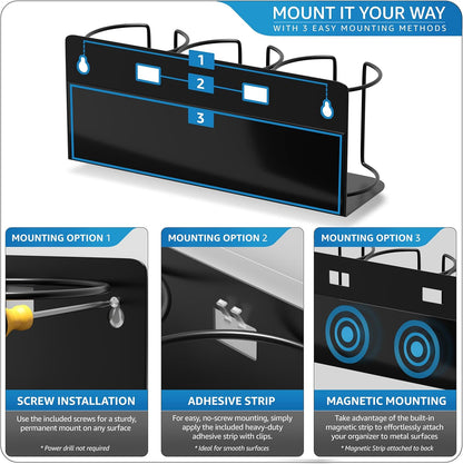 🏆Flash Sale⚡Cup Organizer - Magnetic or Screw Mount Storage for Kitchen, Fridge, or Cabinet