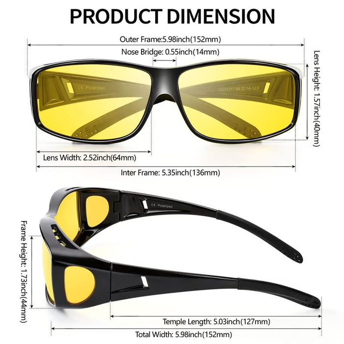 🔥✨ Night Vision Driving Glasses, Anti-glare Polarized