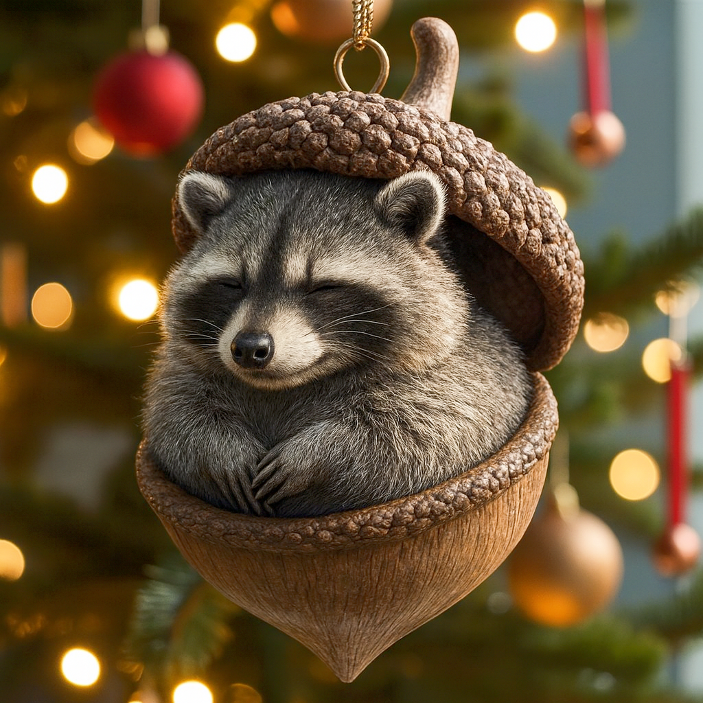 🌰 Woodland Friends Acorn Ornaments – Rustic Forest Holiday Decor 🌲