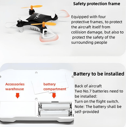Top Christmas Gift 2025 🎅 All-Ages Mini Drone with Easy Stunt Flights & 360° Tricks - Perfect Beginner-Friendly Flyer!