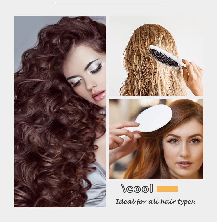 🔥Boar Bristle Paddle Brush for Smoother, Stronger & Shinier Hair