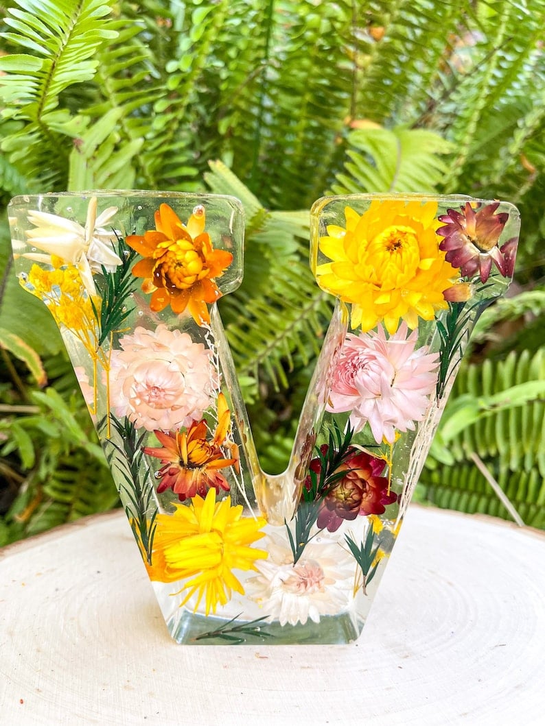 🌸Handmade Floral Resin Home Decor/ Night Light