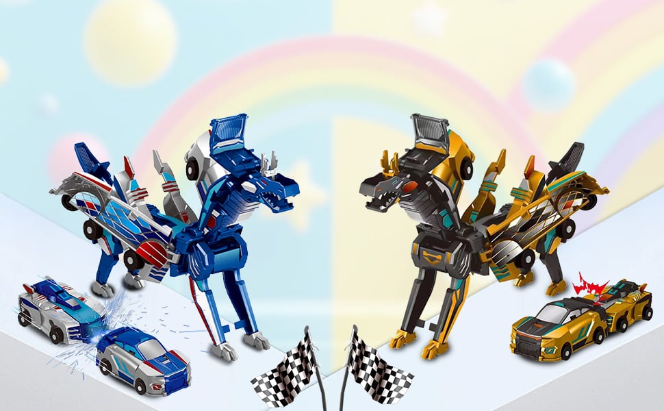 🎁Black Friday Special✨ Collision Transforming Dinosaur Car Toy