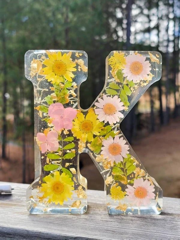 🌸Handmade Floral Resin Home Decor/ Night Light
