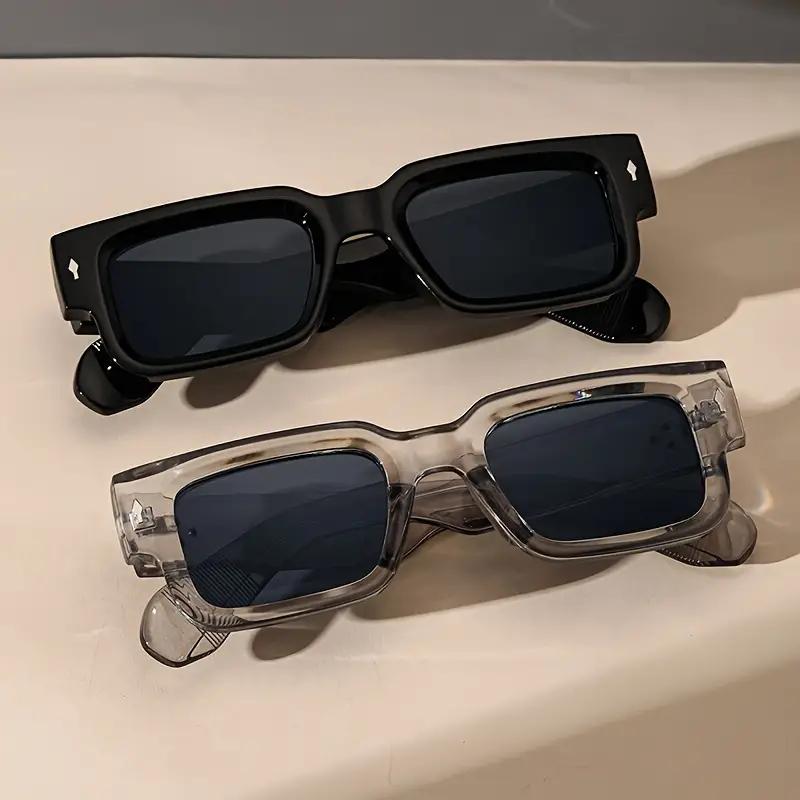 2-Pack Retro Square Fashion Anti-Glare Sunglasses