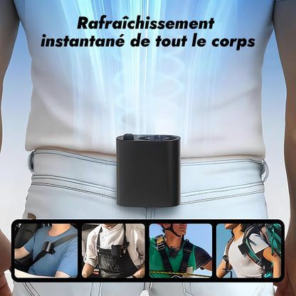 Ventilateur portable à clip pour voiture, écran LCD, rotatif à 360°, 100 vitesses