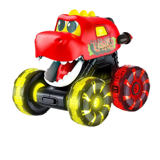 🚗 Press & Go Dino Truck Toy with Motion Activated Light for Toddlers