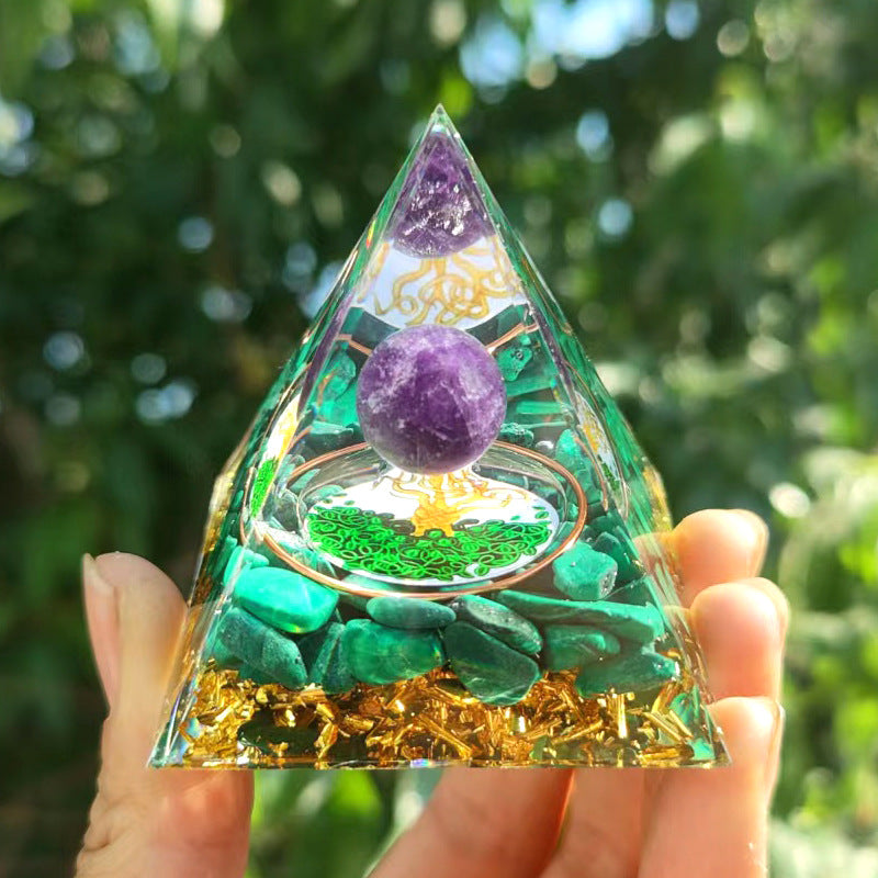 🔮Enigmatic Natural Crystal Pyramid Ornament