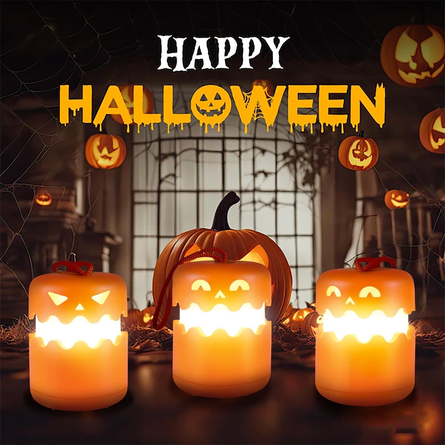 🎃Halloween Portable Foldable LED Pumpkin Lantern