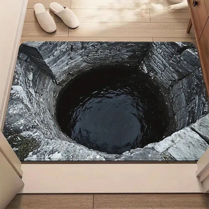 Visual Illusion Endless Abyss Pattern HD Printed Non-Slip Doormat
