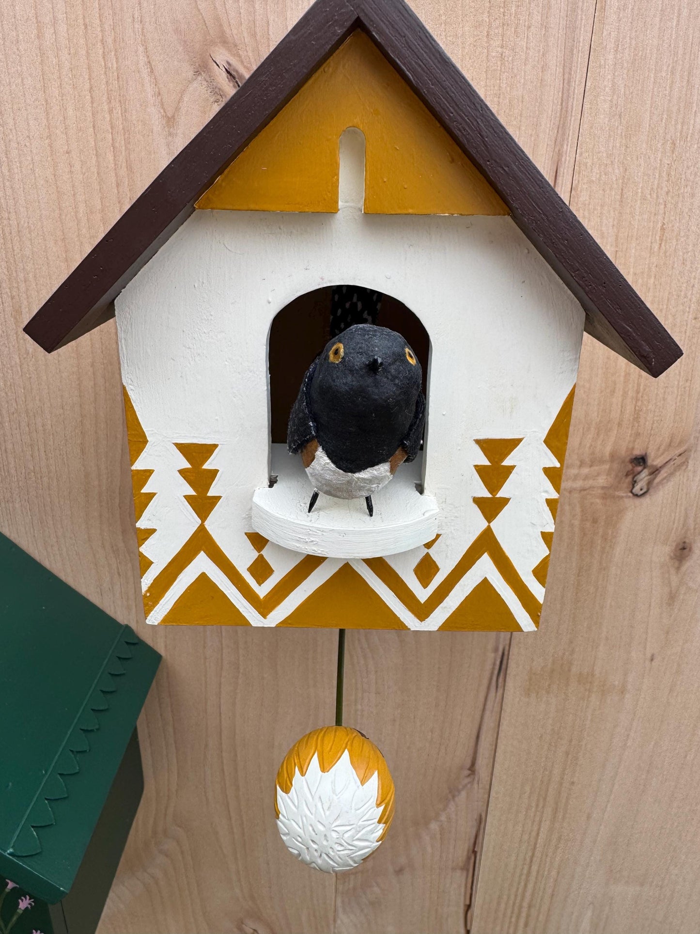 🦉Whimsical Kinetic Art Birdhouse Wall Decor
