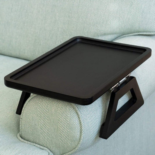 Bamboo Couch Armrest Tray with Clip-On Design