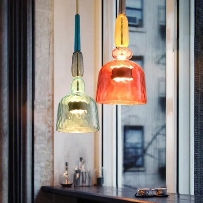 Adjustable Height Pendant Light with Vibrant Colors