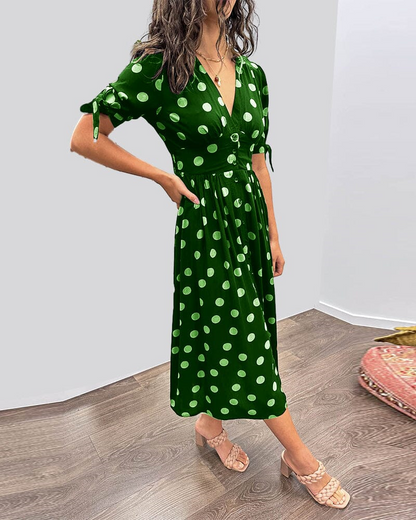 Alexandra - Elegant Polka Dot Dress