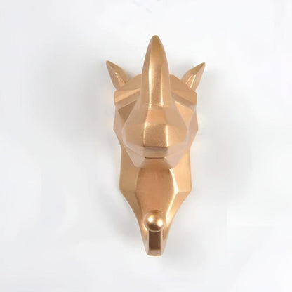 Whimsical Animal Head Wall Hooks for Keys & Coats