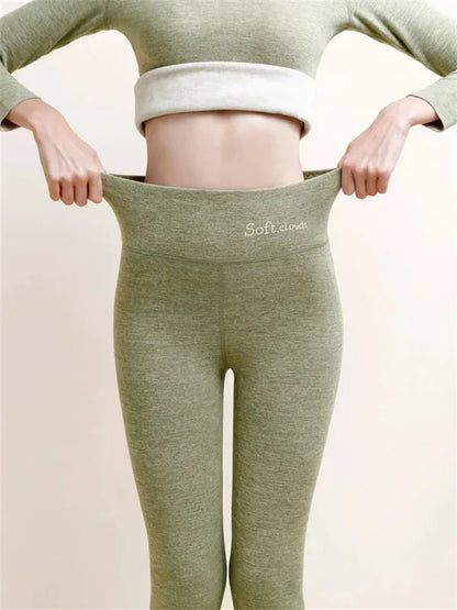 AstraWeave Cashmere-Lined Winter Leggings for Warmth