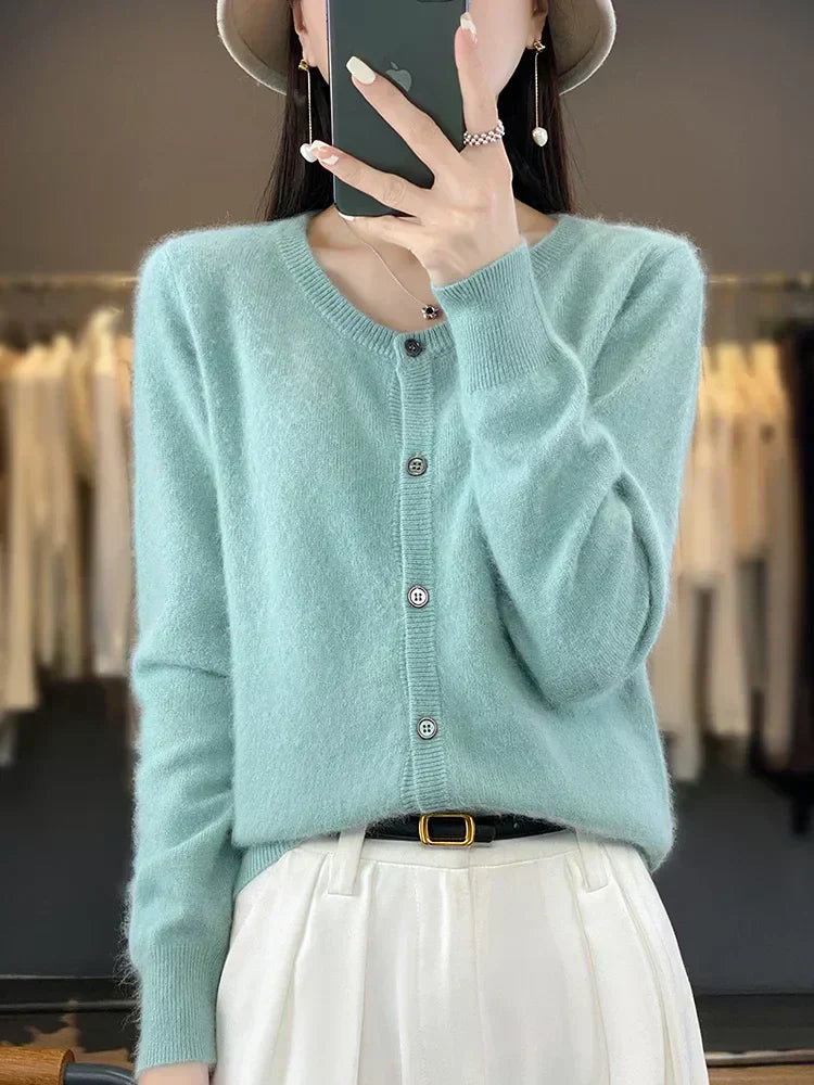Aurea 100% Cashmere Cardigan | Pure Cashmere Sweater