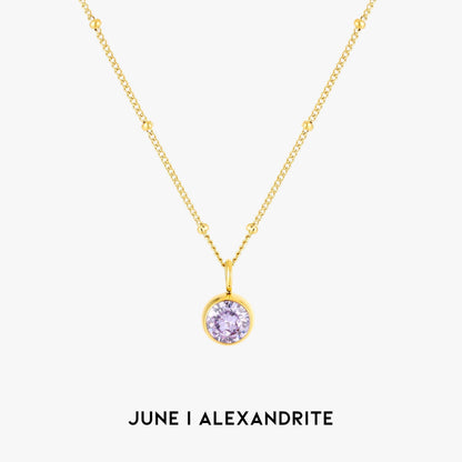 Aurora Birthstone Necklace - A Enchanting Connection