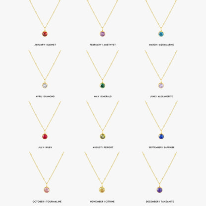 Aurora Birthstone Necklace - A Enchanting Connection