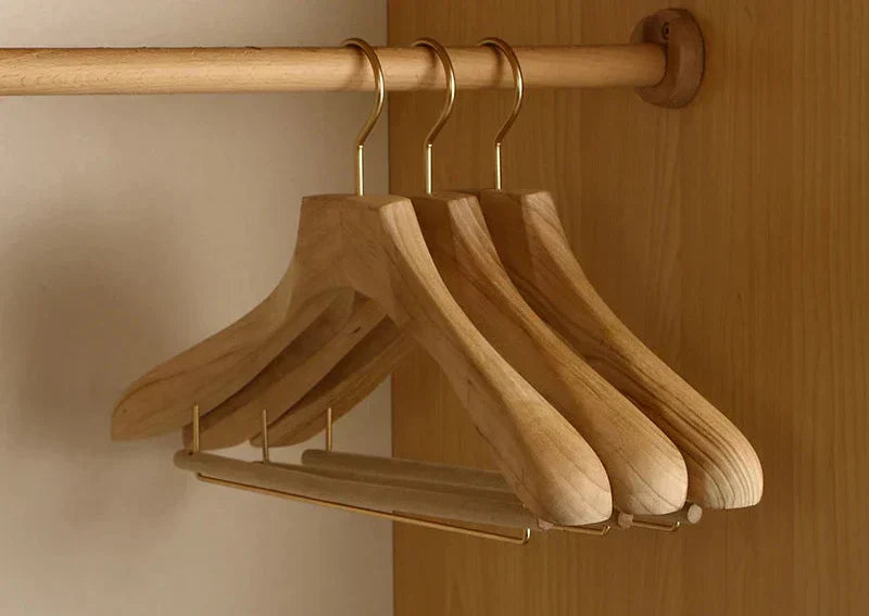 Camphor Wood Hangers - Wide Shoulder Suit & Coat Storage (Set of 2)