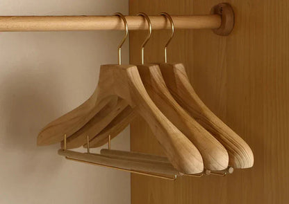 Camphor Wood Hangers - Wide Shoulder Suit & Coat Storage (Set of 2)