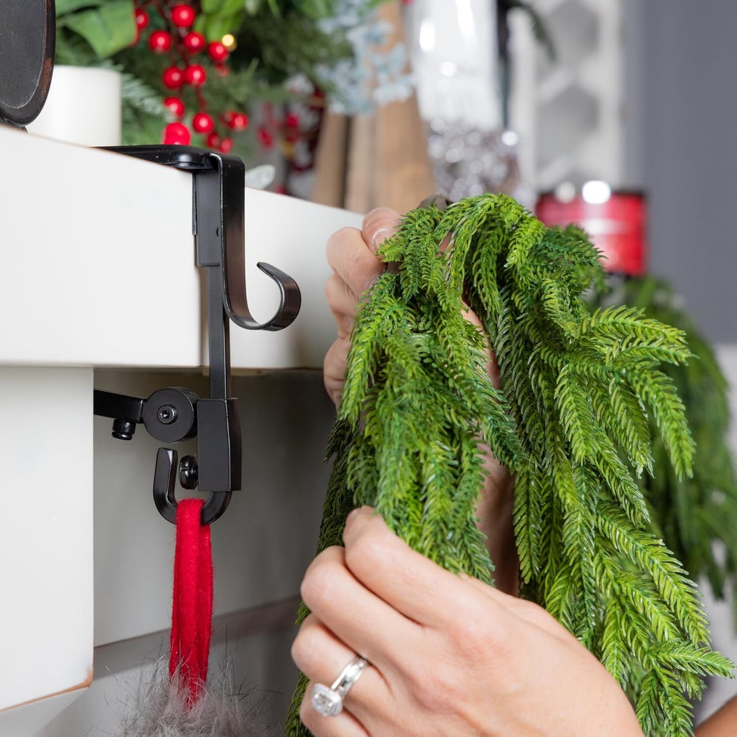 ✨Fireplace Stocking and Garland Hanger