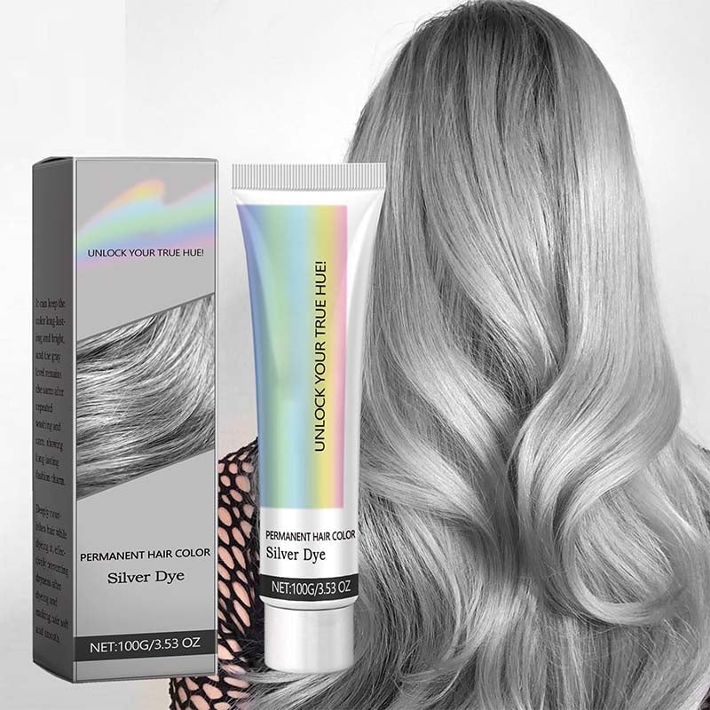🎁 2-in-1 Natural Essence Extract Silver Hair Dye