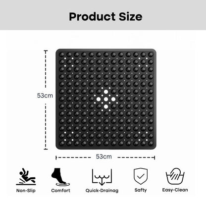 Secure Shower Non Slip Mat with Suction