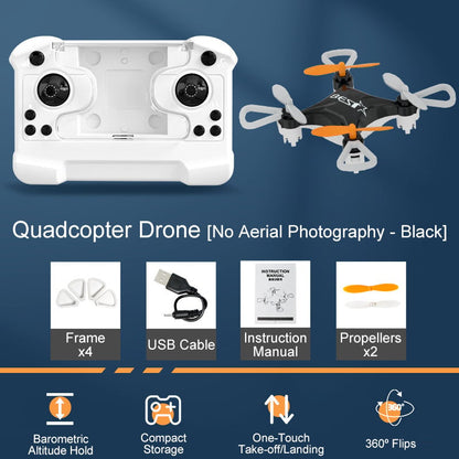 Top Christmas Gift 2025 🎅 All-Ages Mini Drone with Easy Stunt Flights & 360° Tricks - Perfect Beginner-Friendly Flyer!