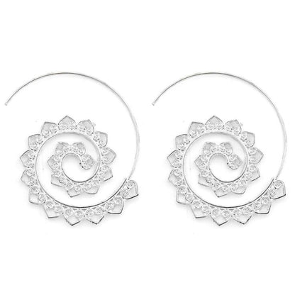 Bohemian Spiral Hippie Earrings