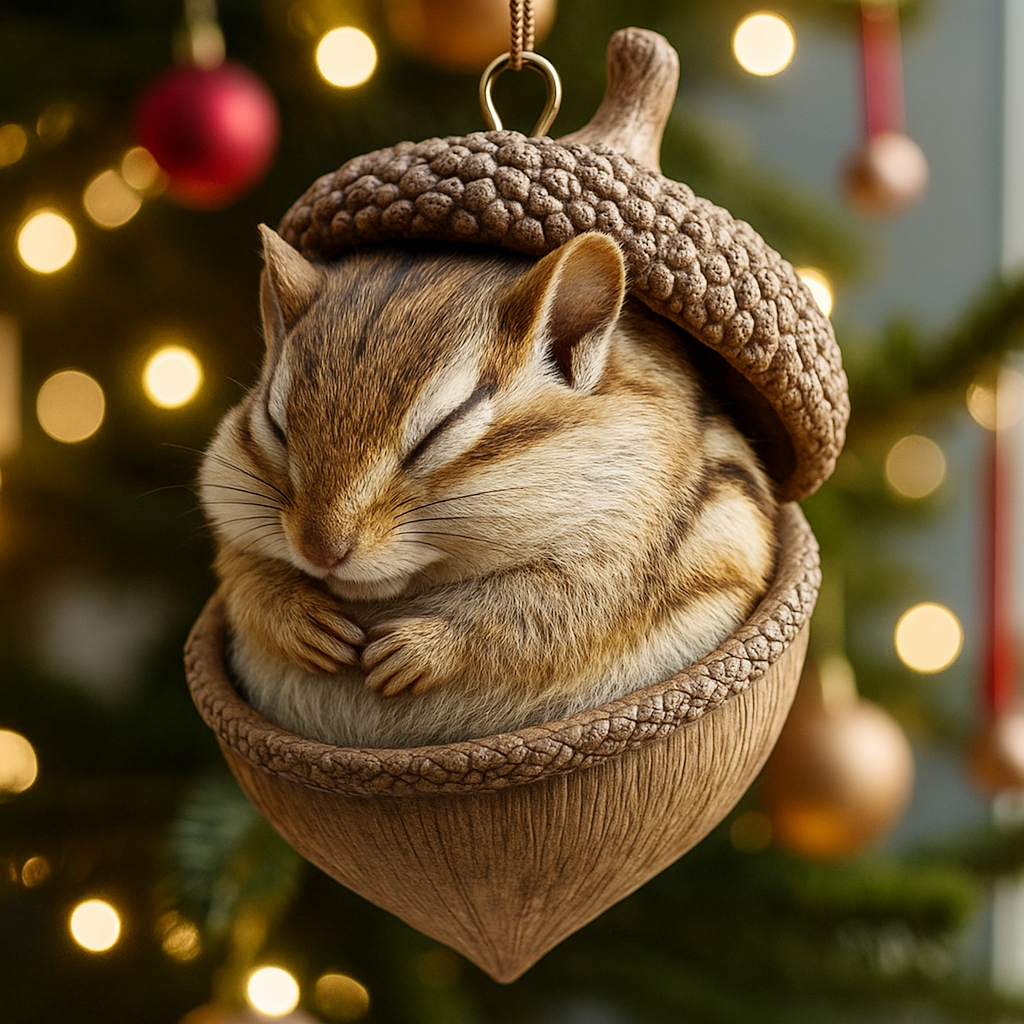 🌰 Woodland Friends Acorn Ornaments – Rustic Forest Holiday Decor 🌲