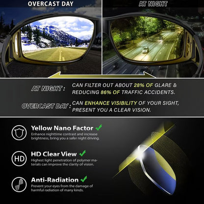 🔥✨ Night Vision Driving Glasses, Anti-glare Polarized