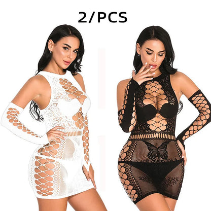 Sexy Butterfly Hip-Wrap Fishnet Lingerie