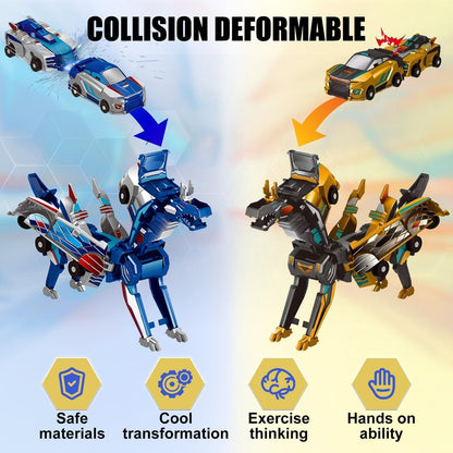 🎁Black Friday Special✨ Collision Transforming Dinosaur Car Toy