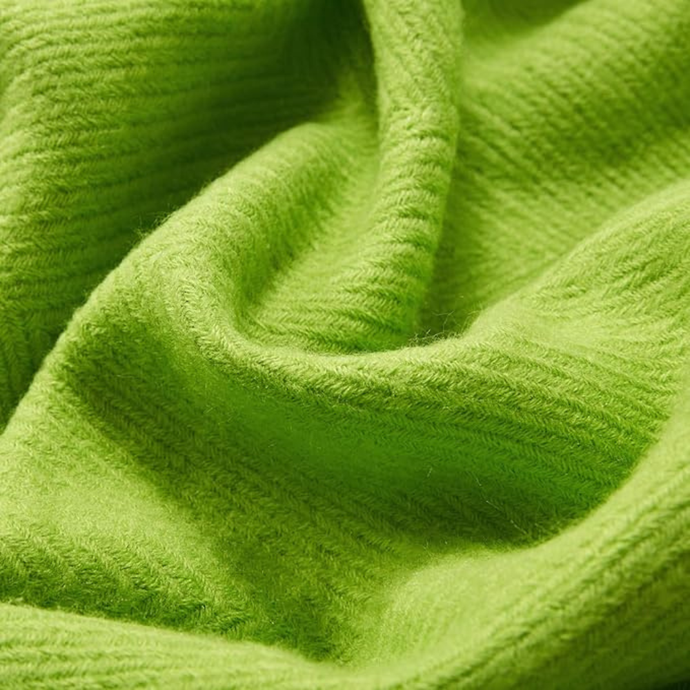 Thick Knit Throw with Tassels