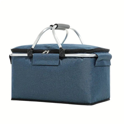 Collapsible Insulated Picnic Tote with Leakproof Liner