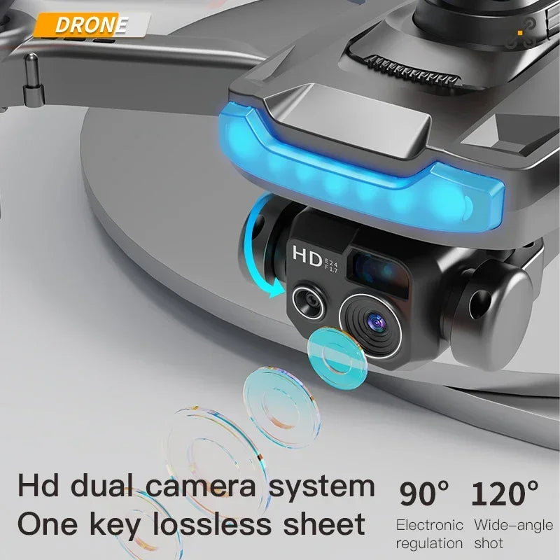 Foldable 8K Drone with Dual HD Cameras for Aerial Imaging