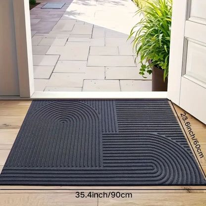 Striped Curve Entryway Mat