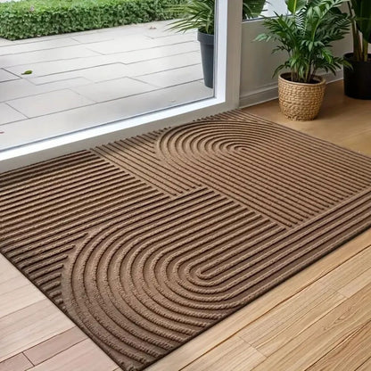 Striped Curve Entryway Mat